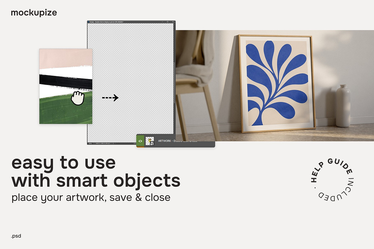 4x5 Floor Leaning Frame Mockup, a Household Mockup by mockupize (Photo 3 of 7)