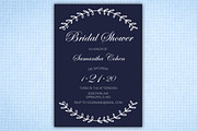 Elegant Blue Bridal Shower Invite, a Stationery Template by BF Studios (Thumbnail 2 of 2)