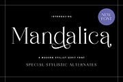 Mandalica - Modern Stylish, a Serif Font by RockboyStd (Thumbnail 1 of 12)
