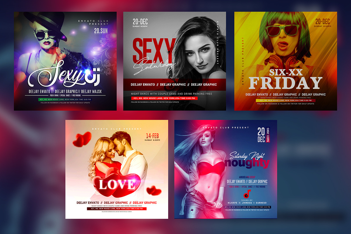 LADIES NIGHT Flyer Template Bundle, a Flyer Template by VaaniDesigns (Photo 3 of 5)