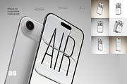iPhone Air Mockup Set, a Device Mockup by Croma Studio (Thumbnail 1 of 6)