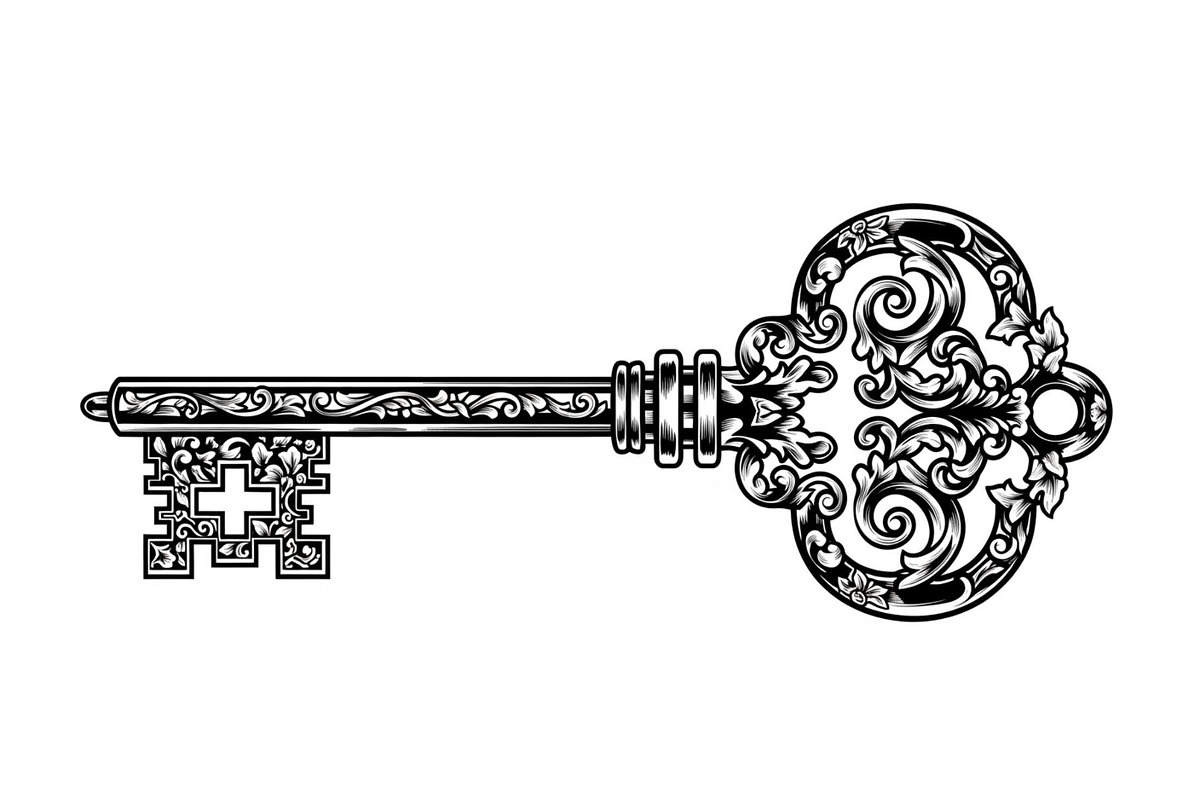 Ornamental Vintage Key SVG Bundle, an Illustration by Gaye Art (Photo 11 of 31)