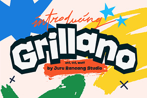 Grillano – Fun Blocky Display Font