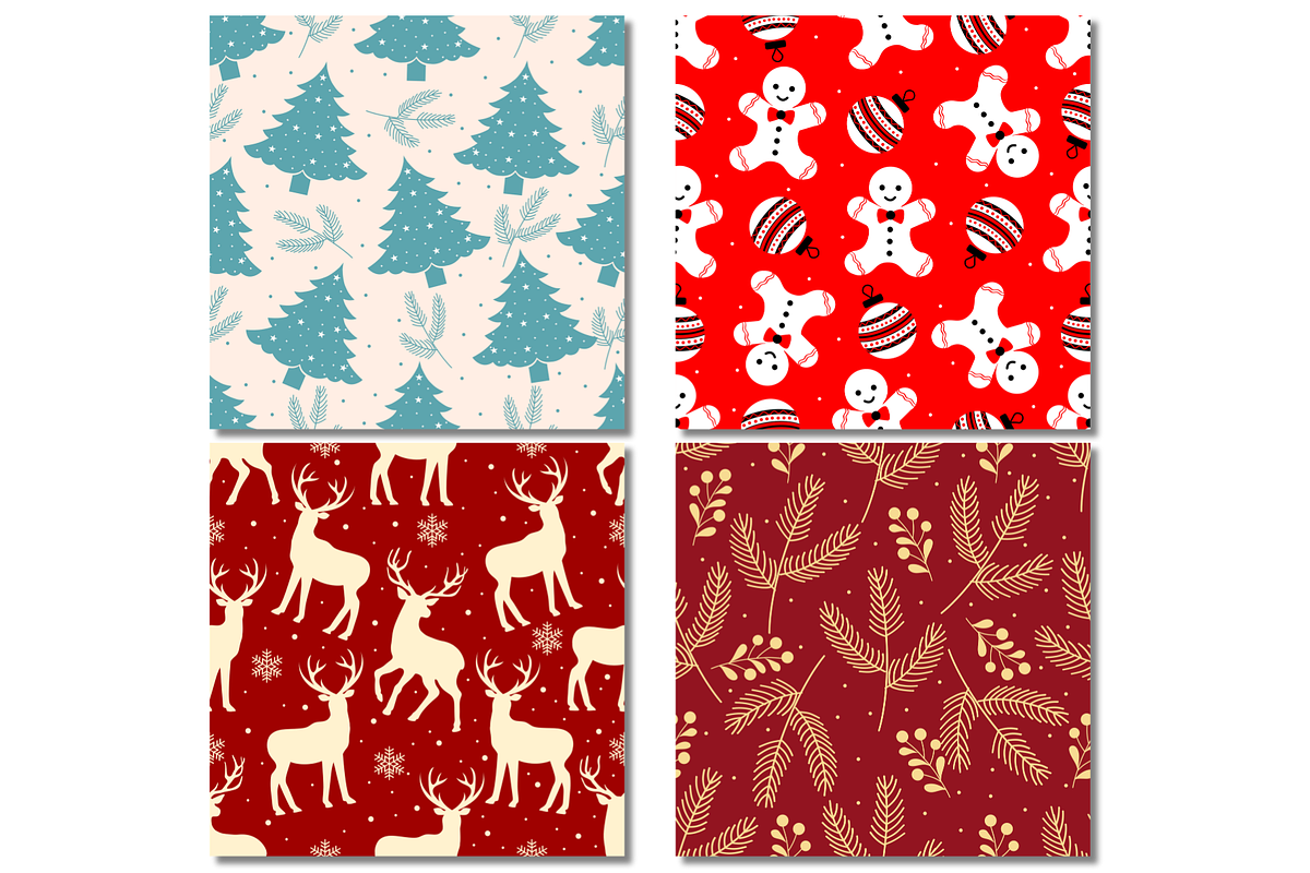 Christmas Seamless Patterns #6, a Pattern Graphic by wind mill (Photo 2 of 4)
