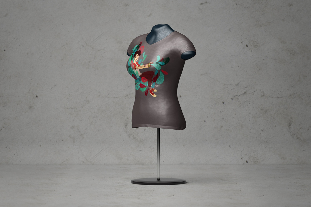 Female T-Shirt Mannequin Mock-Up, an Advertising Mockup by MassDream (Photo 3 of 12)