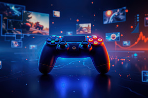 Video Game Controller with Futuristi, a Technology Photo by Perpis