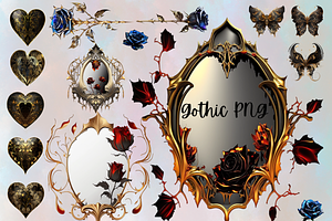 Gothic Clipart Bundle Png