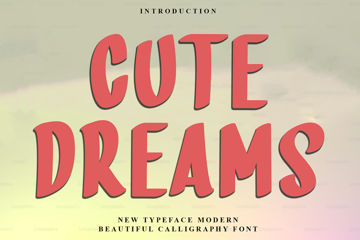 Cute Dreams, a Script Font by InermediaSTUDIO (Photo 1 of 8)