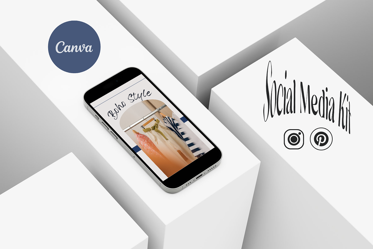 Instagram & Pinterest Canva Template, a Social Media Template by PaolaroiDesign (Photo 4 of 8)
