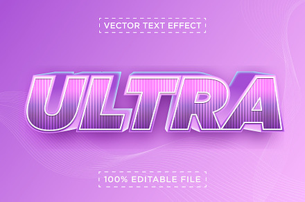 3D Vector Editable Text Effect