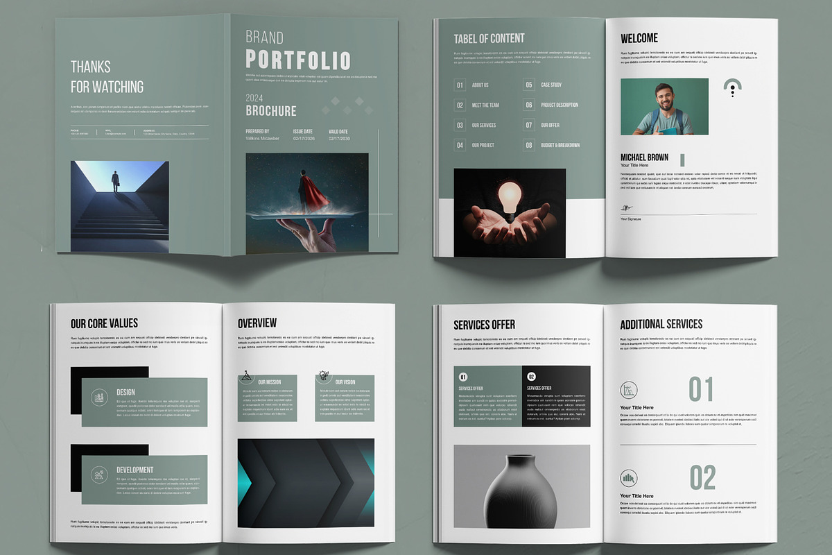 Brand Portfolio Brochure Layout, a Brochure Template by MightyDesign (Photo 2 of 7)