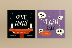 Halloween Sale Square Banner