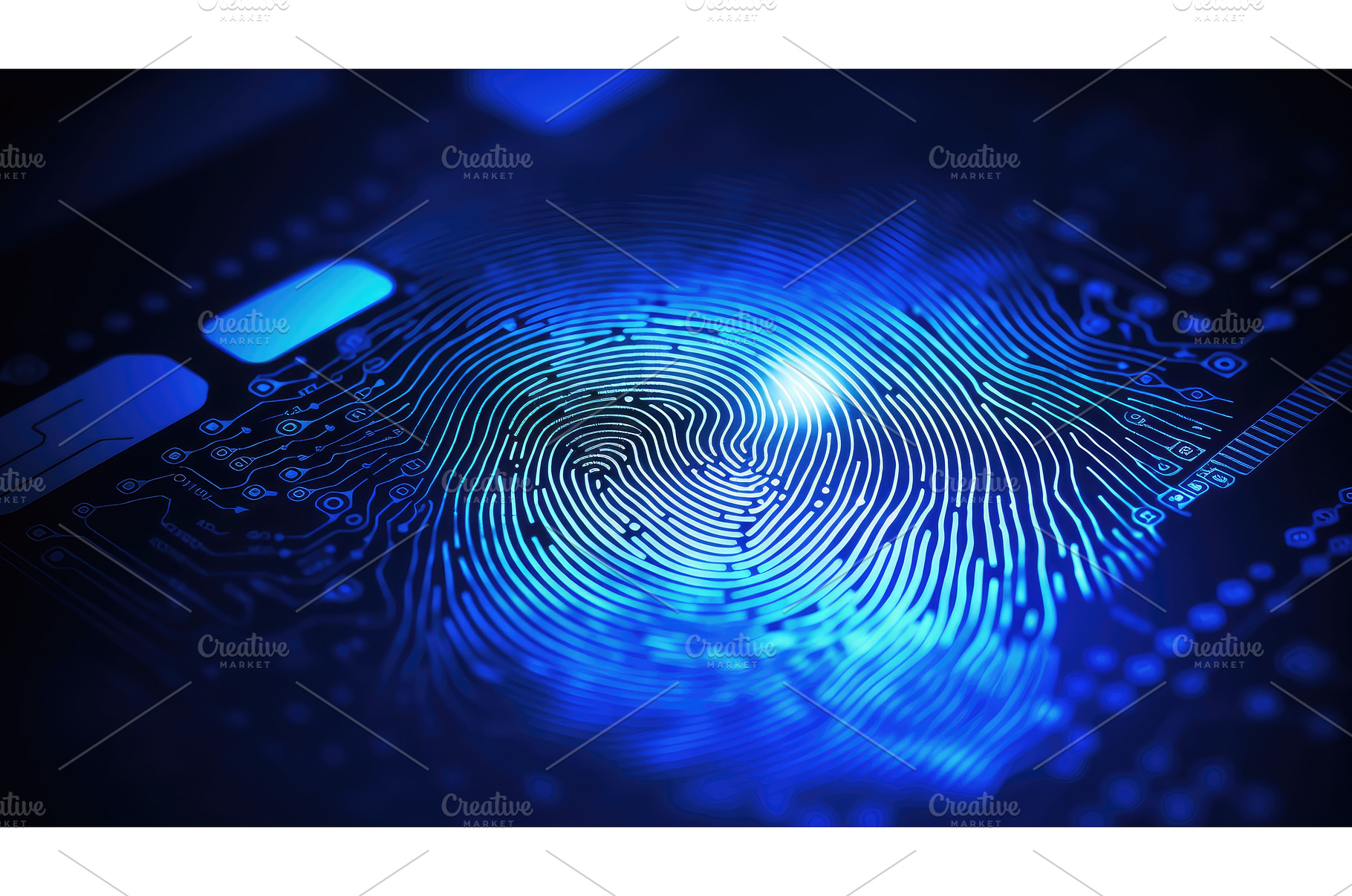 scanner technology fingerprint ai, a Technology Photo by pikepicture