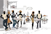 Vector picturesque streets and cafes, a Food Illustration by Laifalight (Thumbnail 3 of 7)