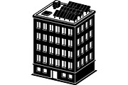 Solar Panel Building Silhouette, a Technology Illustration by balal (Thumbnail 8 of 13)