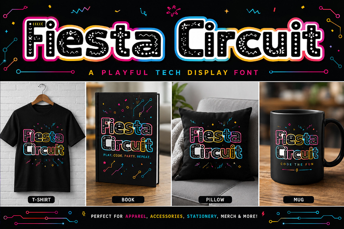 Fiesta Circuit, a Slab Serif Font by Wow Magic (Photo 2 of 5)