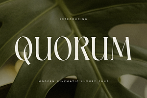 Quorum - Cinematic Luxury Font