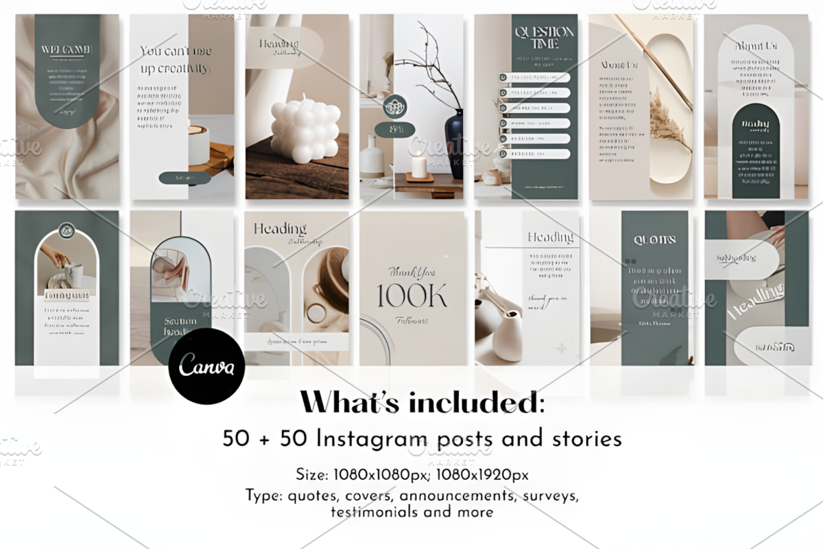 Instagram Posts & Stories Templates, a Social Media Template by Ink Gallery (Photo 4 of 5)
