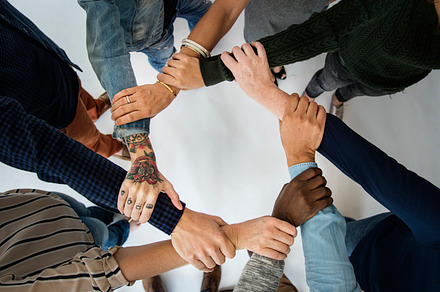 People hands together partnership featuring expression, person, and show, a Person Photo by rawpixel