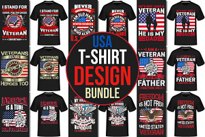 Amazing USA T - shirt Design Bundle, a Work Illustration by Craft Nest