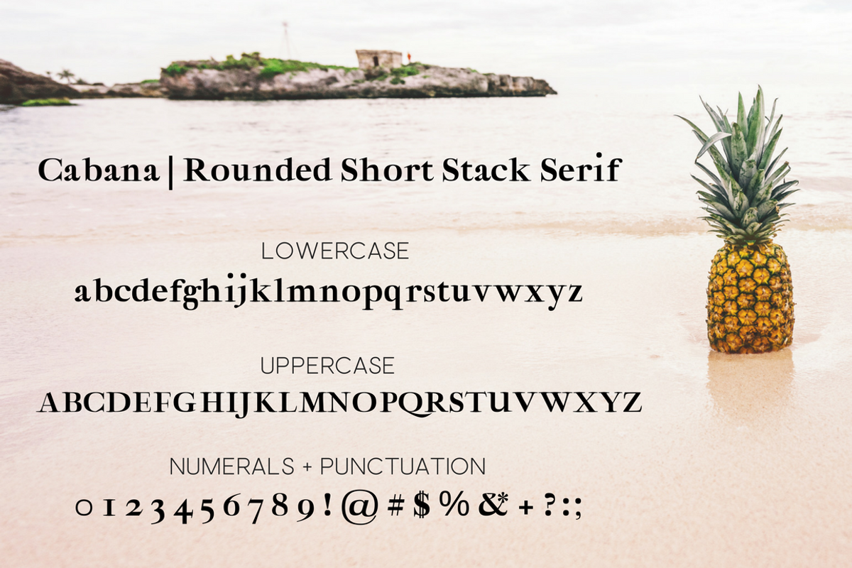 Cabana -Bold Round Short Stack Serif preview 2