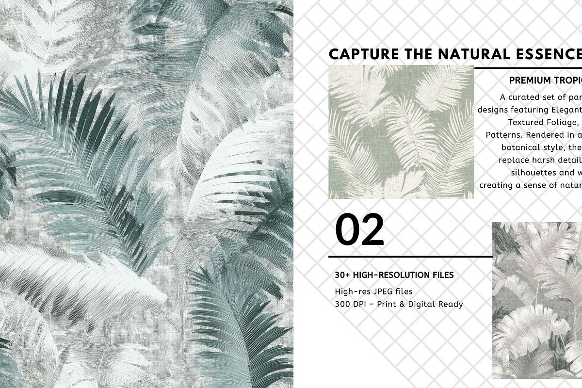 30+ Tropical Botanical Wallpapers, a Decorative Illustration by Virgo Studio (Photo 3 of 6)