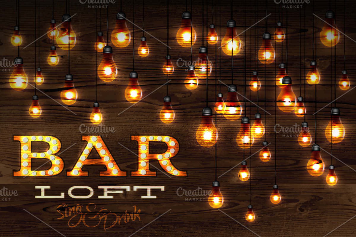 Lamp font retro style, a Decorative Illustration by Anna