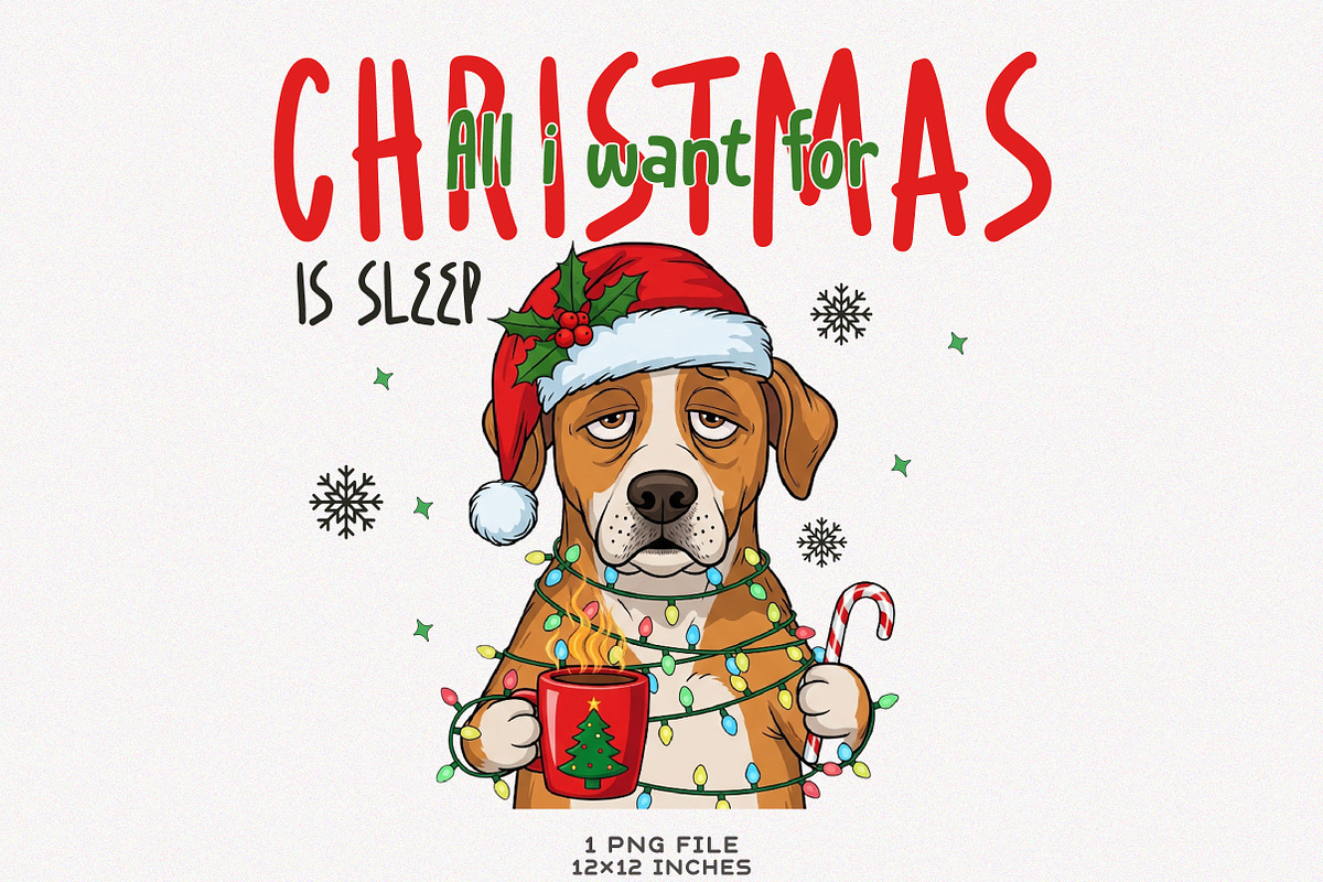 Sarcastic Christmas Funny Dog Coffee, an Illustration by SinaCreation (Photo 1 of 7)