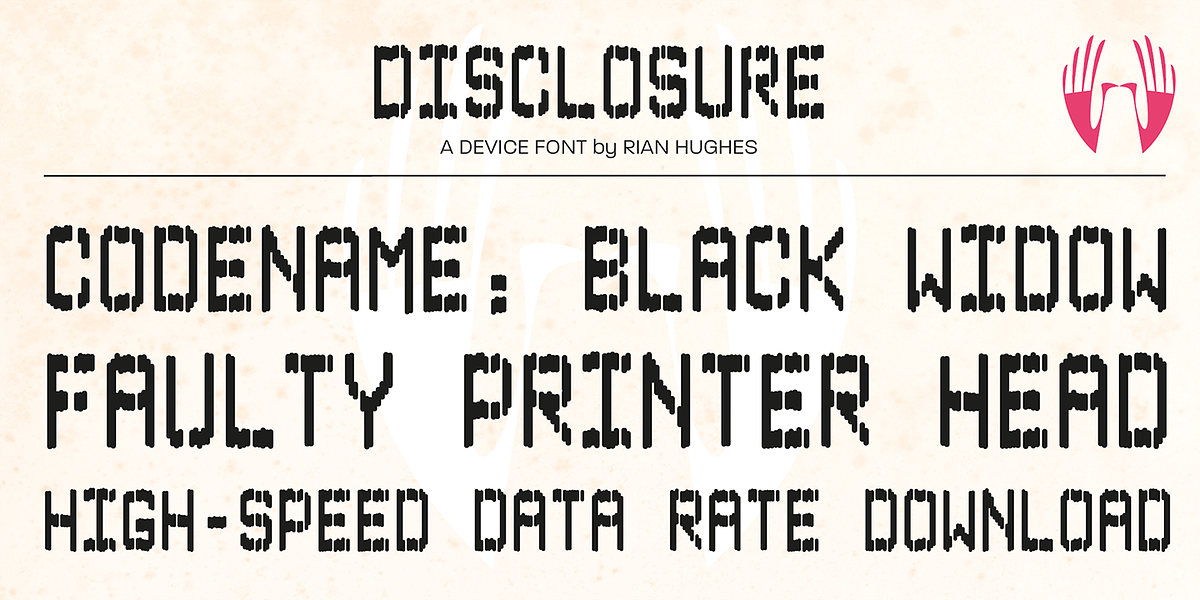 Disclosure, a Sans Serif Font by Device (Photo 8 of 10)