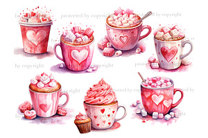 Valentine's Day Coffee Clipart