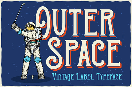 Outer Space Font + BONUS, a Blackletter Font by Vozzy Vintage Fonts