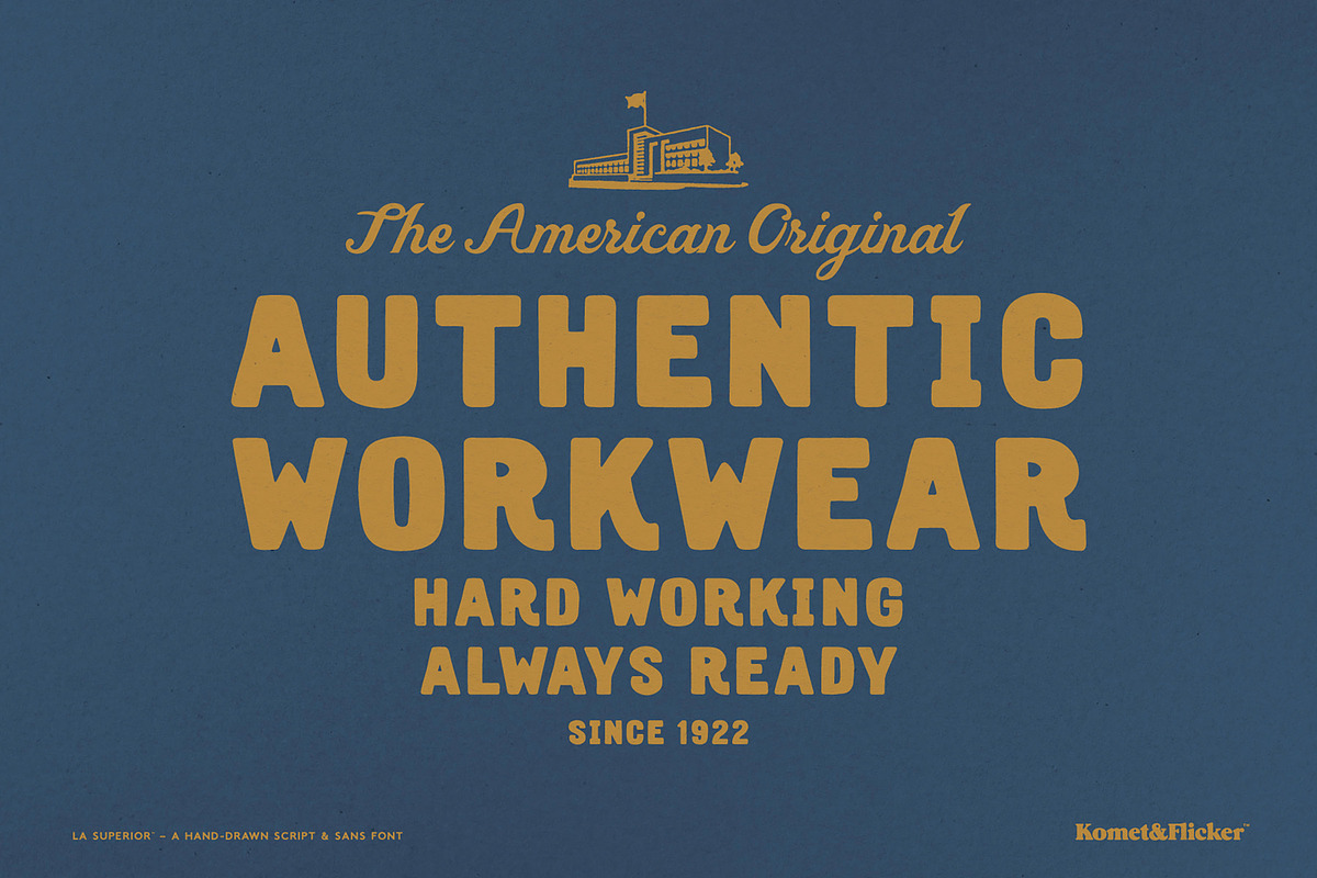 La Superior - A Hand Drawn Font Trio, a Script Font by Komet & Flicker (Photo 14 of 16)