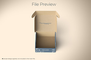 Square Kraft Paper Mailer Box Mockup