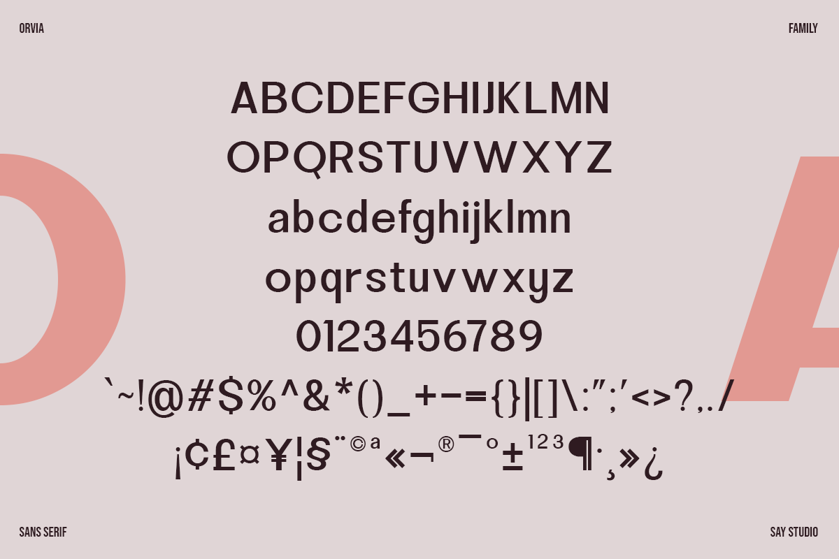 Orvia - Family Sans Serif Typeface, a Serif Font by Say Studio (Photo 12 of 12)