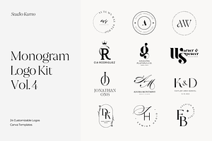 Monogram Logo Kit Templates Vol.4