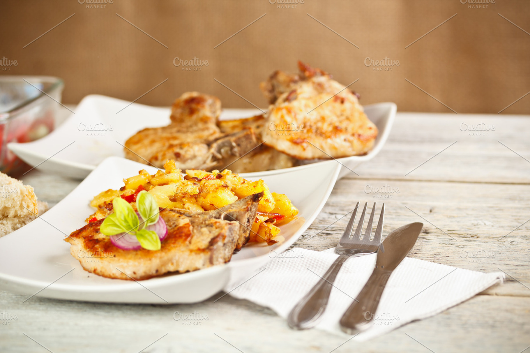 Grilled Pork Loin Stock Photo Containing Barbecued And Bbq