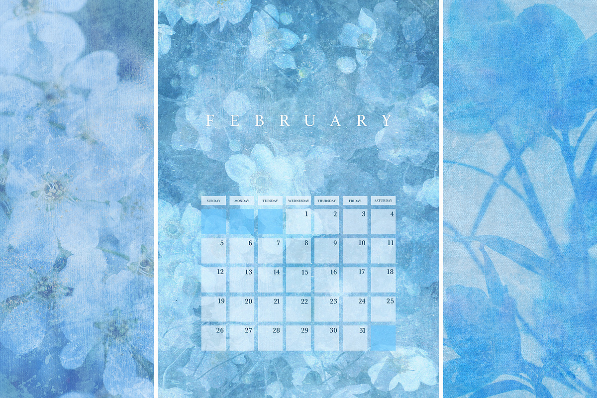 Flora Azure Blue Botanicals, a Background Graphic by alonahaidash (Photo 13 of 15)
