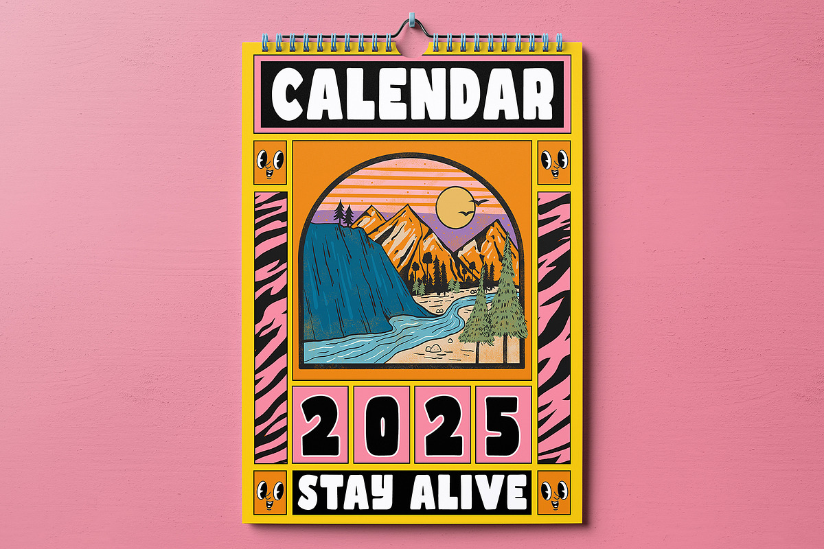 Monthly Calendar 2025, a Poster Template by Emilly Studio (Photo 4 of 4)