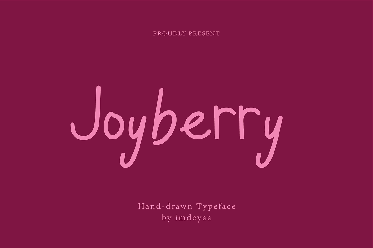Joyberry - Handwritten Font, a Handwritten Font by imdeyaa (Photo 1 of 7)