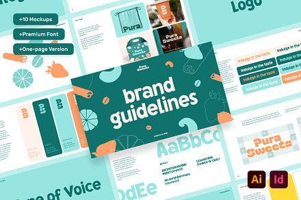 Pura Brand Guidelines Template, a Branding & Logo Template by Hamdi Designs