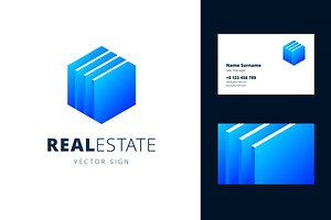 Real estate logo and business card