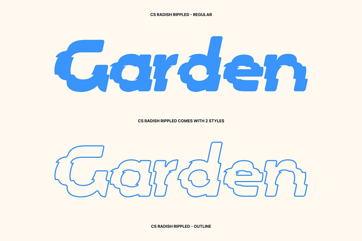 CS Radish Rippled, a Sans Serif Font by Craft Supply Co. (Photo 3 of 8)