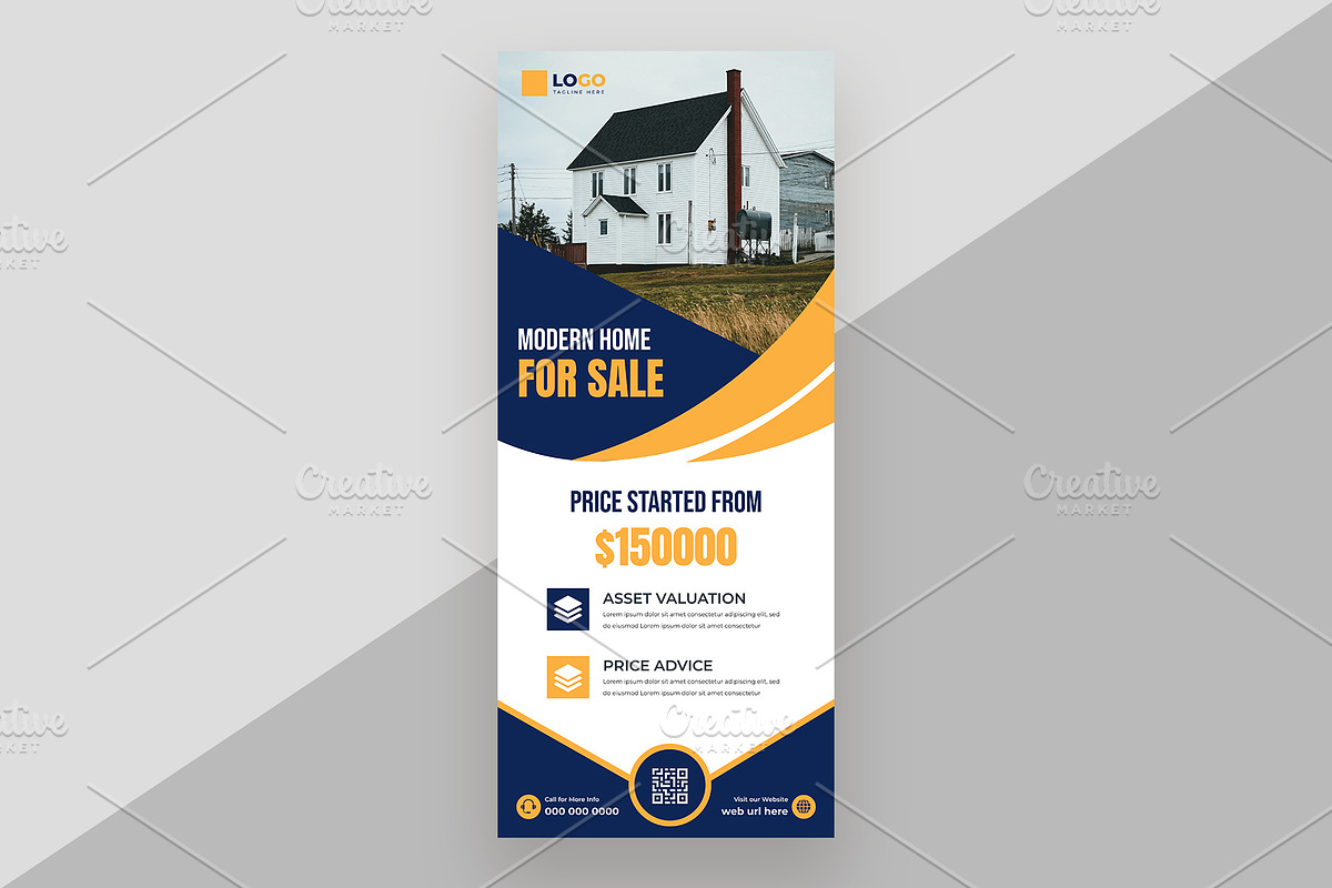 Real Estate Agency Roll Up Banner, a Stationery Template by nandinigraphics (Photo 2 of 4)