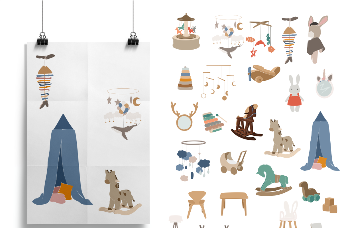 Children's clipart, child and mother, a Person Illustration by Yana_mide (Photo 4 of 9)