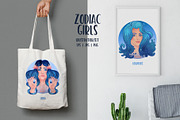 12 Zodiac Girls. Vector set., a Person Illustration by Varvara Gorbash (Thumbnail 5 of 7)
