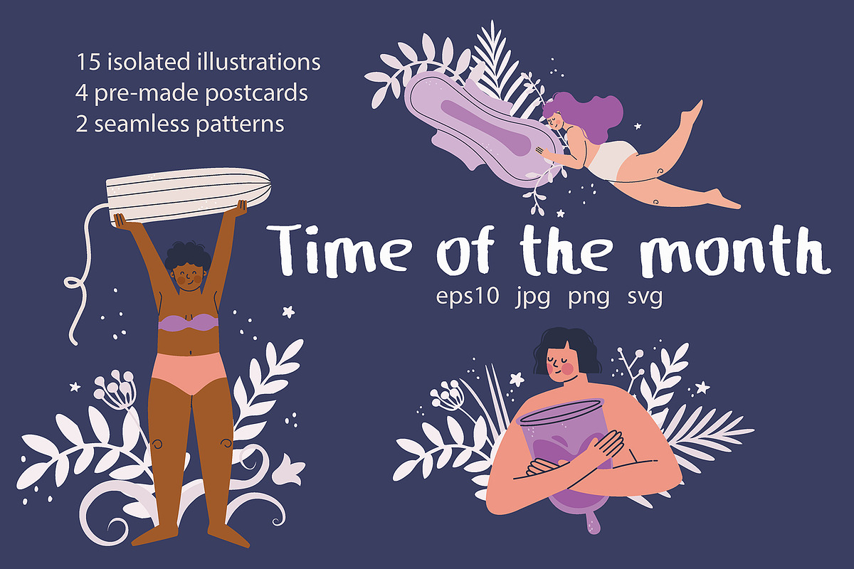 Time of the Month: period positivity, a Healthcare Illustration by Popova (Photo 1 of 8)
