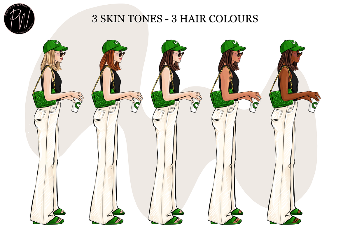 Fashion Girls 59 Clipart png, an Illustration by Parinaz Wadia Design (Photo 4 of 9)