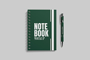 Notebook with Pen Mockup, a Books & Magazine Mockup by DxSLEX (Thumbnail 2 of 5)