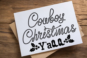 Cowboy Christmas SVG, PNG Cut File