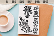 Stencil Winter Border, a Person Illustration by MARYCRAFTIRIA (Thumbnail 3 of 3)